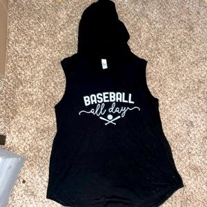NWOT hooded sleeveless tshirt.